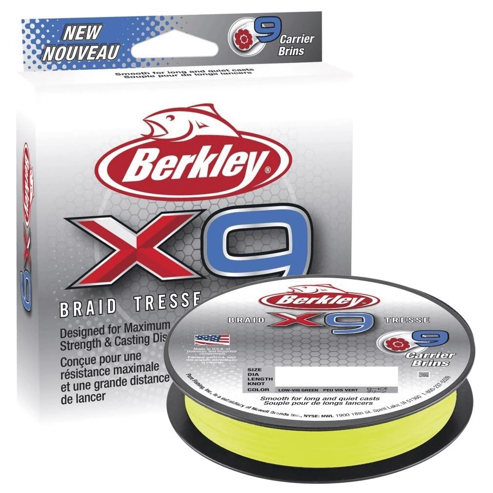 Berkley X9 Green Braided Line 300m Spools 3 Berkley X9 Green Braided Line 300m Spools